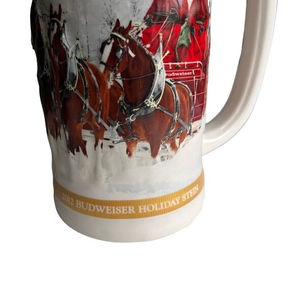Budweiser Holiday Mug Stein Winter Wonderland 2012 Commemorative -MINT Condition - Picture 4 of 8